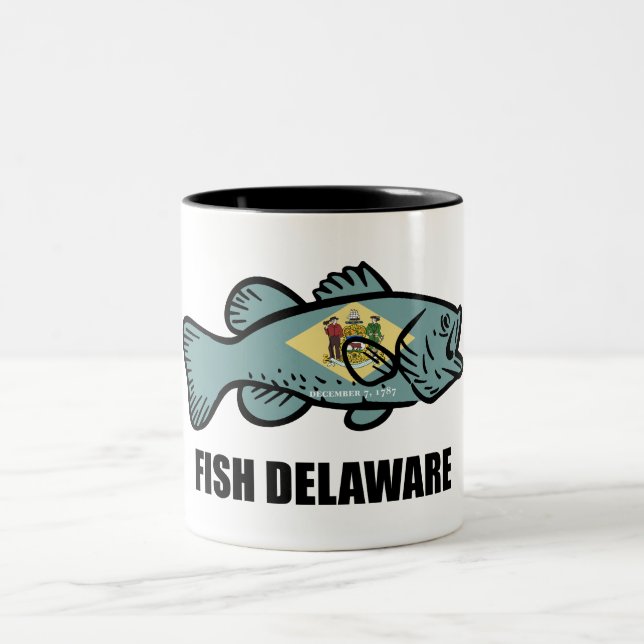 Fish Delaware Zweifarbige Tasse (Mittel)