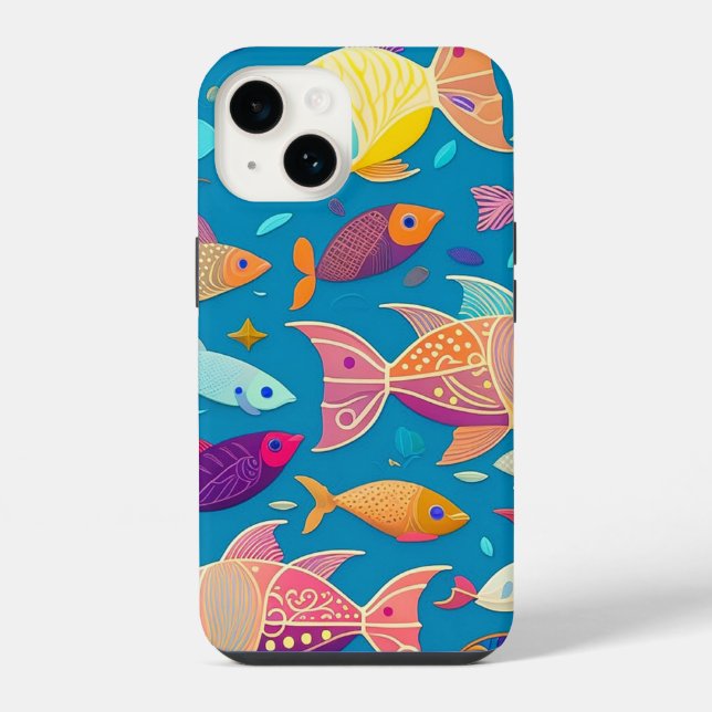 Fish Design iPhone Case Hülle (Rückseite)