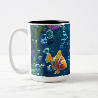 Fish Design Myg Zweifarbige Tasse