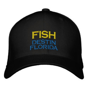 FISH DESTIN FLORIDA FISCHEREIHAT BESTICKTE BASEBALLKAPPE