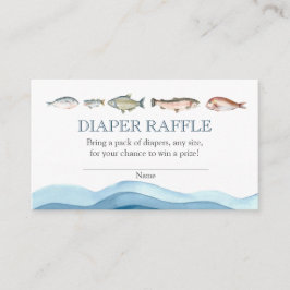 FIsh Diaper Raffle Babydusche Beilage Begleitkarte