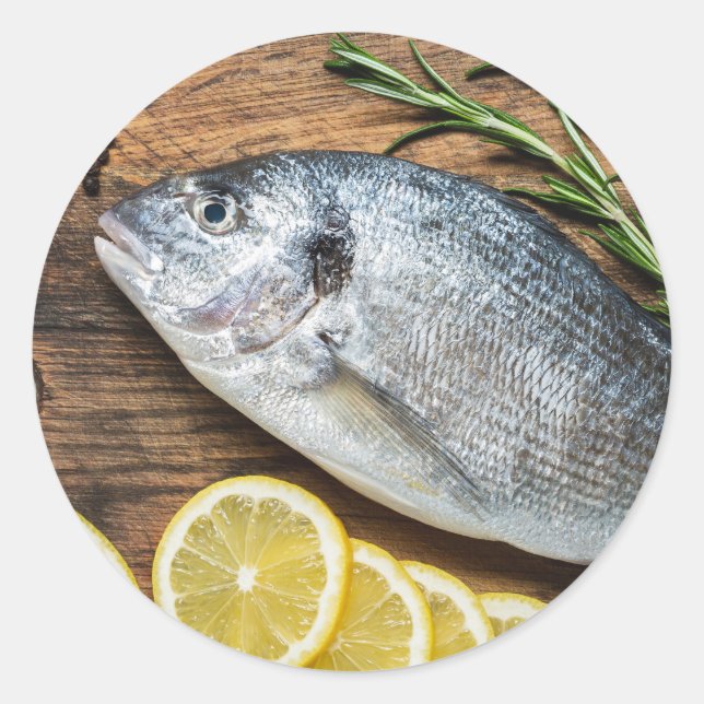 Fish Dorado Runder Aufkleber (Vorderseite)