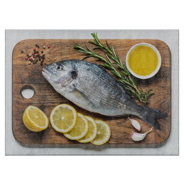 Fish Dorado Schneidebrett (Vorderseite)