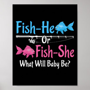 Fish-er oder Fish-sie Geschlechtsenthüllung Baby Poster