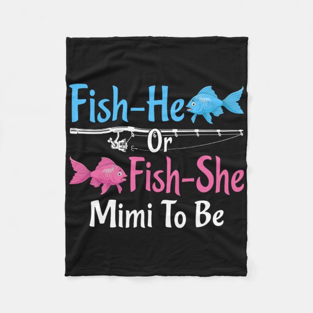 Fish-er oder Fish-sie Mimi zur Geschlechtsenthüllu Fleecedecke (Vorderseite)