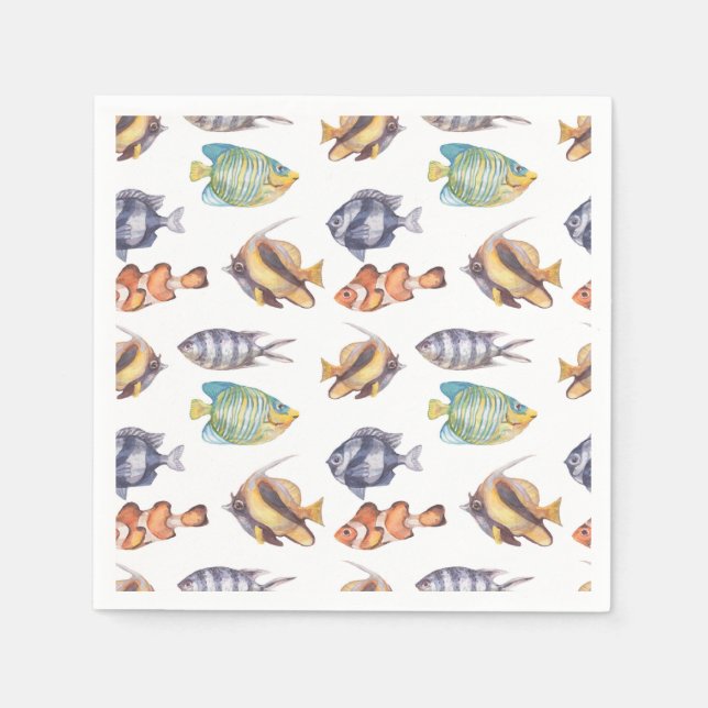Fish Fishing Paper Serviette (Vorderseite)