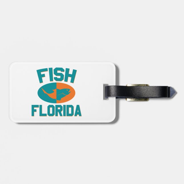 Fish Florida Colors Gepäckanhänger (Rückseite horizontal)