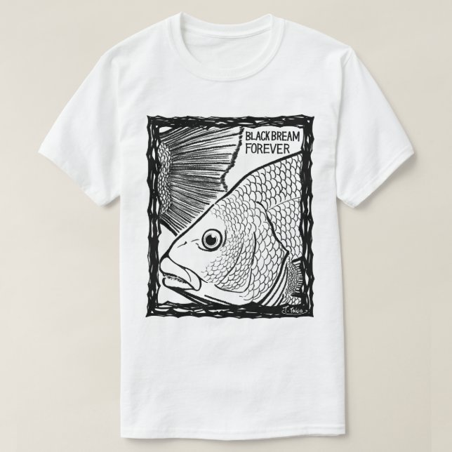 Fish Forever EYES : BLACK BREAM T-Shirt (Design vorne)