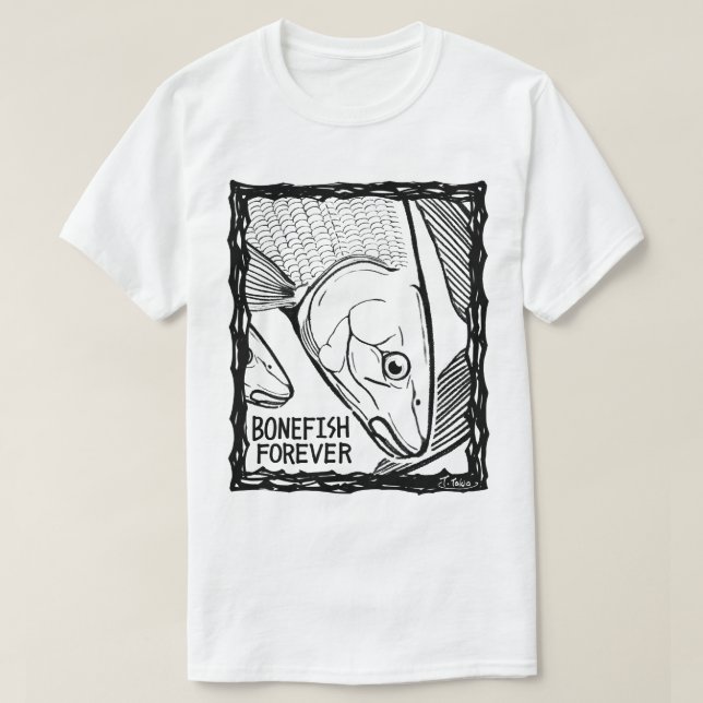 Fish Forever EYES : BONEFISH T-Shirt (Design vorne)