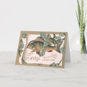 Fish Forget-Me-Not Letter Karte