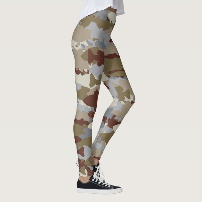 Fish Frenzy Brown Camouflage Leggings (Rechts)