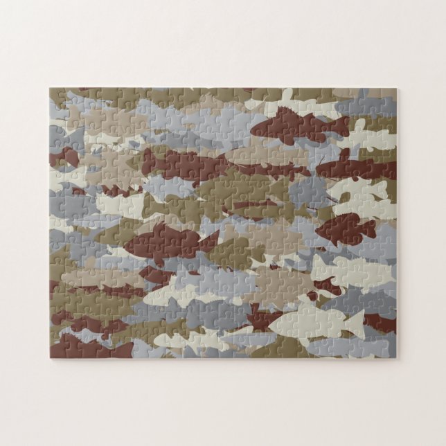 Fish Frenzy Brown Camouflage Puzzle (Horizontal)