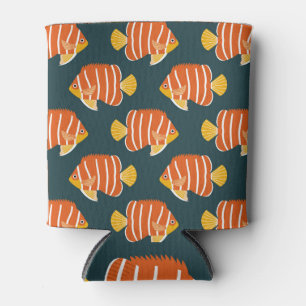 Fish Frenzy: Vintages Nahtloses Design Dosenkühler