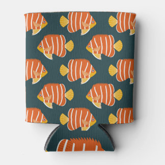 Fish Frenzy: Vintages Nahtloses Design Dosenkühler