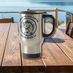 Fish-Funny-Hooked on Reel Coffee Reisebecher