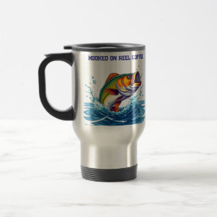 Fish-Funny-Hooked on Reel Coffee Reisebecher