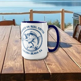 Fish-Funny-Hooked on Reel Coffee Tasse