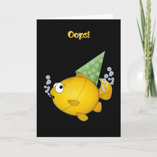FISH Geburtstag Tooops! Karte (Vorderseite)