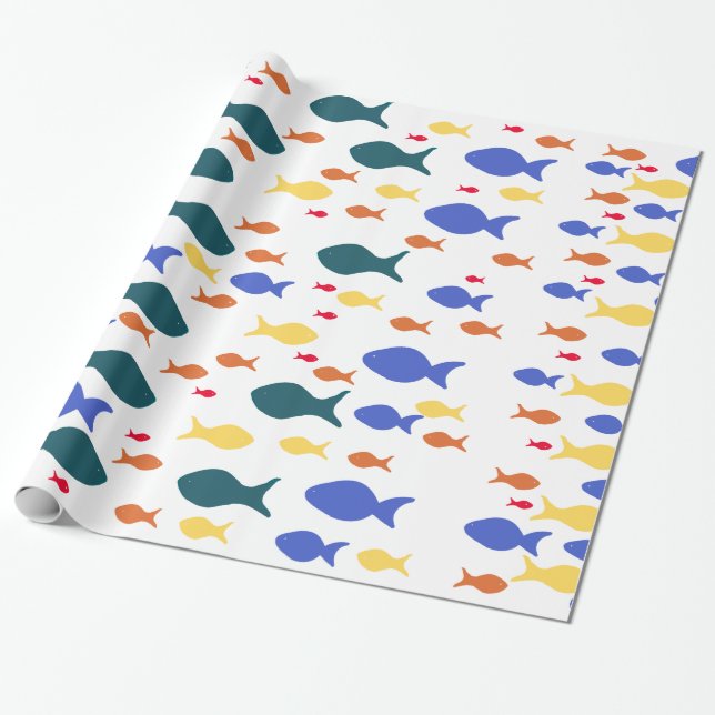 Fish Glossy Wrapping Paper Geschenkpapier (Ungerollt)