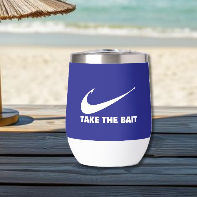 Fish Hook-Fisherman Core-Take the Bait-Deep Blue (Fish Hook-Take the Bait- Fisherman Core-Gift For Him-small Tumbler-deep blue)