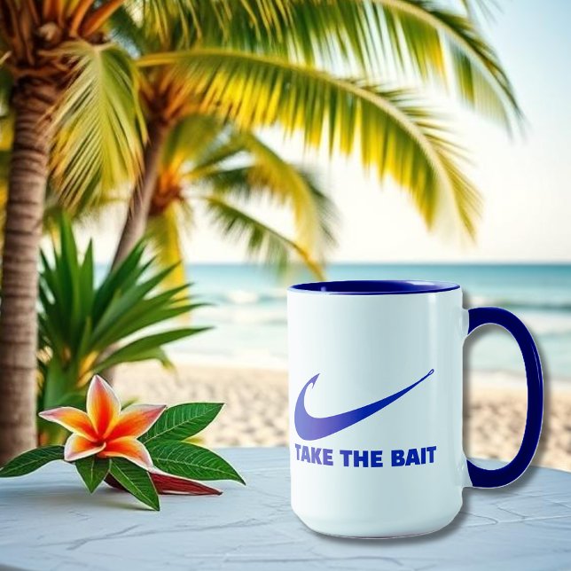 Fish Hook-Fisherman Core-Take the Bait Tasse (Fish Hook Take the Bait-Funny Mug for Him-Fisherman Trend-Fishing-Father's day-Gifts for him-Summer )