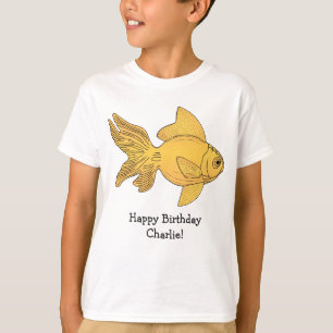 Fish Illustration Custom Text Kleidung T-Shirt