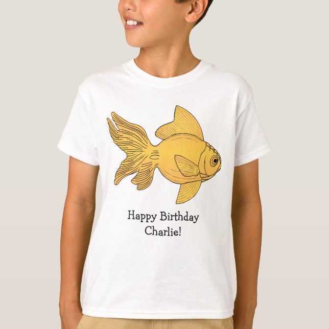 Fish Illustration Custom Text Kleidung T-Shirt (Vorderseite)