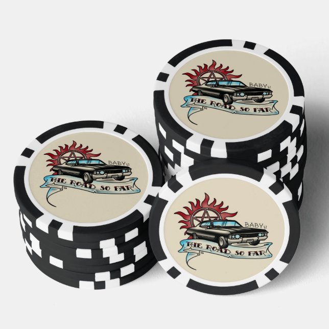 Fish Impala del 67 nera  Pokerchips (Stapel)