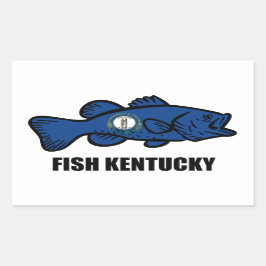 Fish Kentucky Rechteckiger Aufkleber