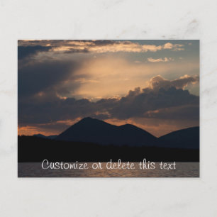 Fish Lake Sunset; Personalisierbar Postkarte