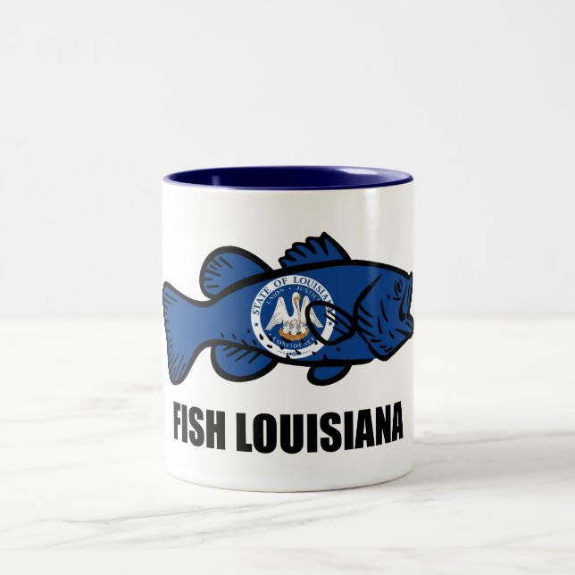 Fish Louisiana Zweifarbige Tasse (Mittel)