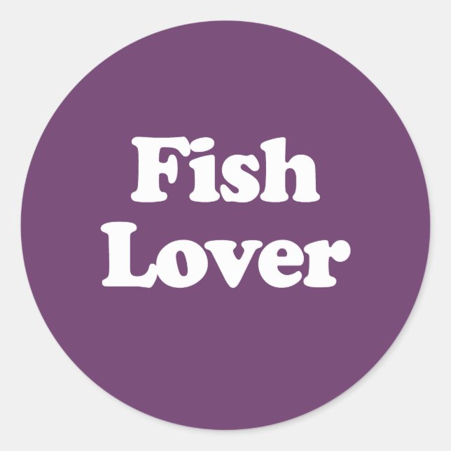 Fish Lover Runder Aufkleber (Vorderseite)