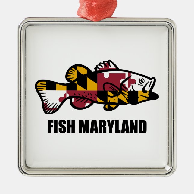 Fish Maryland Ornament Aus Metall (Vorne)