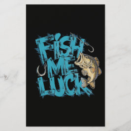 Fish Me Luck Graffiti Bass Art Briefpapier