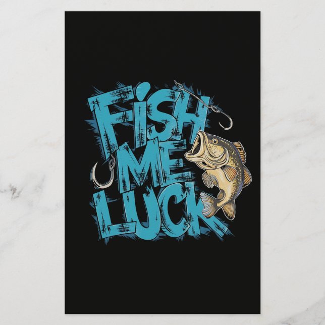 Fish Me Luck Graffiti Bass Kunst Briefpapier (Vorderseite)