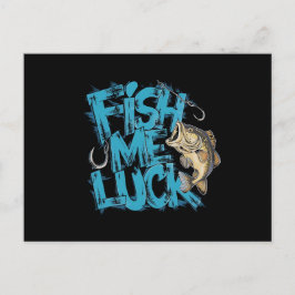Fish Me Luck Graffiti-Bass-Kunst Postkarte