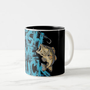 Fish Me Luck Graffiti Bass Kunst Zweifarbige Tasse