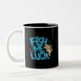 Fish Me Luck Graffiti Bass Kunst Zweifarbige Tasse