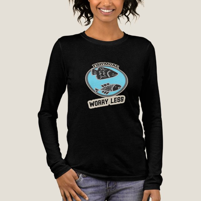 Fish More Worry Less Tri-Blend Shirt (Vorderseite)