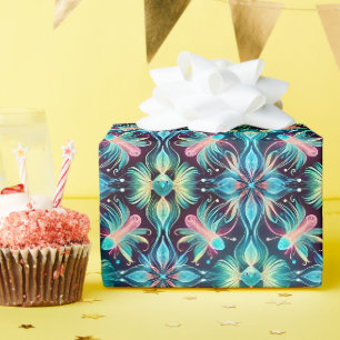 FISH ~ Muster BLUE PINK BLACK Shades ~ Geschenkpapier