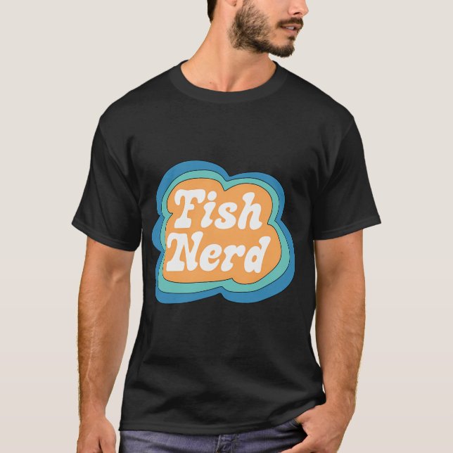 Fish Nerd (Gelb auf Grün) T-Shirt (Vorderseite)