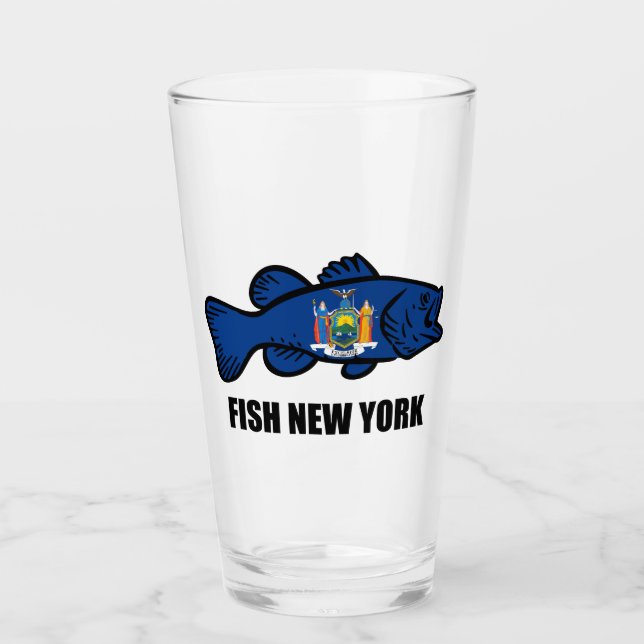Fish New York Bass Glas (Vorderseite)