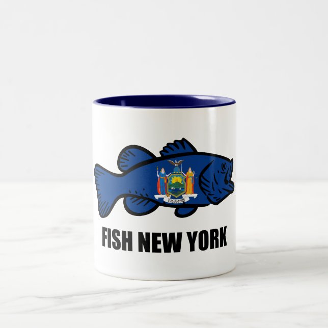 Fish New York Bass Zweifarbige Tasse (Mittel)
