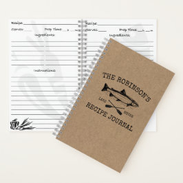 Fish Oars Family Lake House Imitate Kraft Rezept Notizbuch