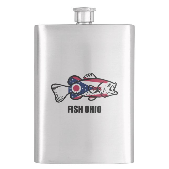 Fish Ohio Flachmann (Vorderseite)
