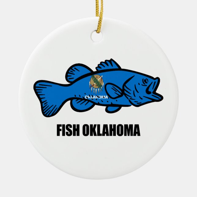 Fish Oklahoma Keramik Ornament (Vorne)