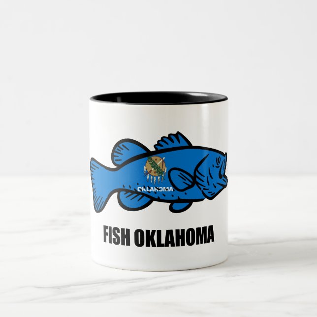 Fish Oklahoma Zweifarbige Tasse (Mittel)