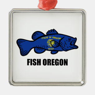 Fish Oregon Ornament Aus Metall