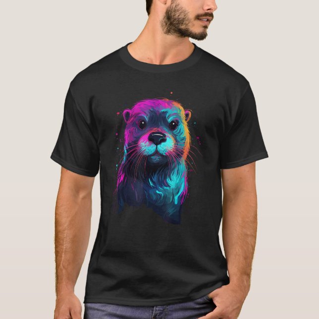 Fish Otter Sea Otter Animal Otter  Bundle Otter T-Shirt (Vorderseite)