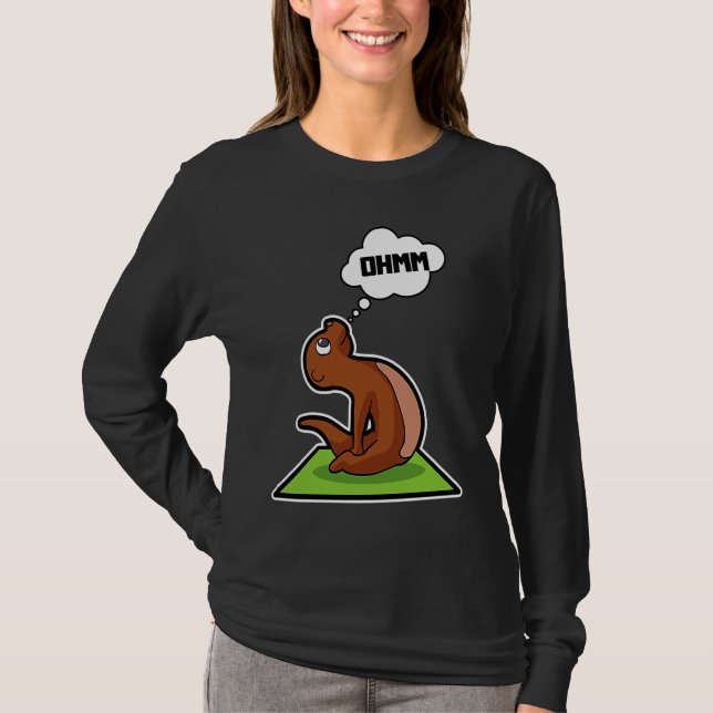 Fish Otter Yoga Poses Sport Gymnastics Ohm Heartbe T-Shirt (Vorderseite)